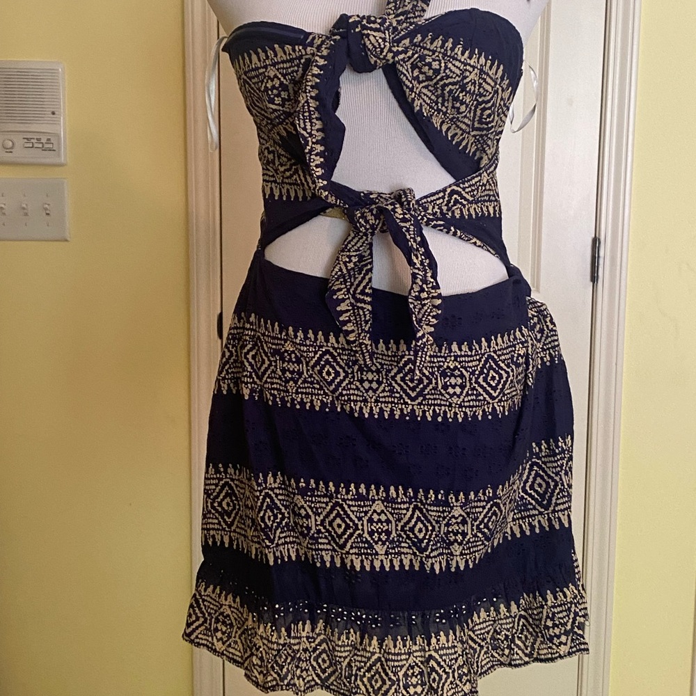Tularosa XL navy tie top dress